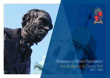 Shrewsbury School Foundation - Annual Report & Donor Roll 2019–2020