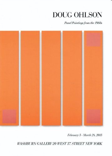Doug Ohlson: Panel Paintings from the 1960s (2015)