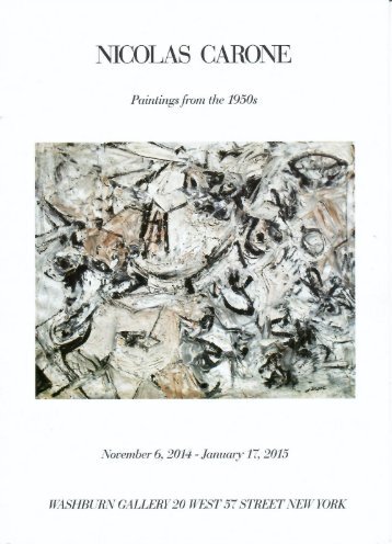 Nicolas Carone: Paintings from the 1950s (2014)