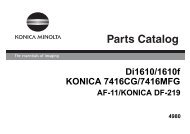 Di1610/1610f KONICA 7416CG/7416MFG - Konica Minolta Smart ...