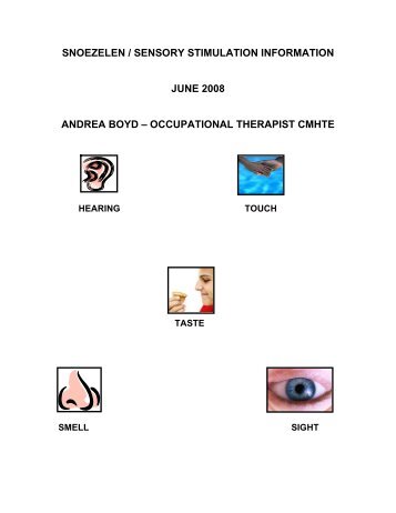 snoezelen / sensory stimulation information june 2008 andrea boyd