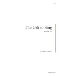 The Gift to Sing - composed by Lyndon Gehman