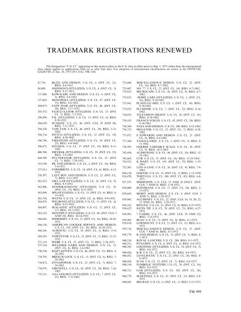 10 December 2002 - U.S. Patent and Trademark Office