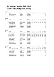 Regions mesterskabet Senior Her er slut resultatet for - Region 4