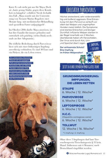 Streunerfreunde Lugoj e.V. Magazin SEELENHUND 2018