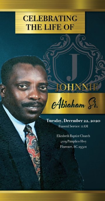 Johnnie Abraham Sr. Memorial Program