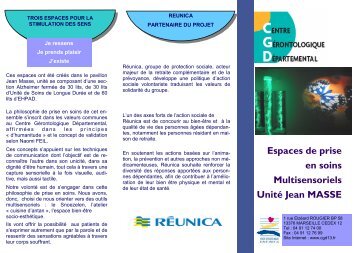 Dépliant PDF : Espaces Sensoriels et Snoezelen - Centre ...