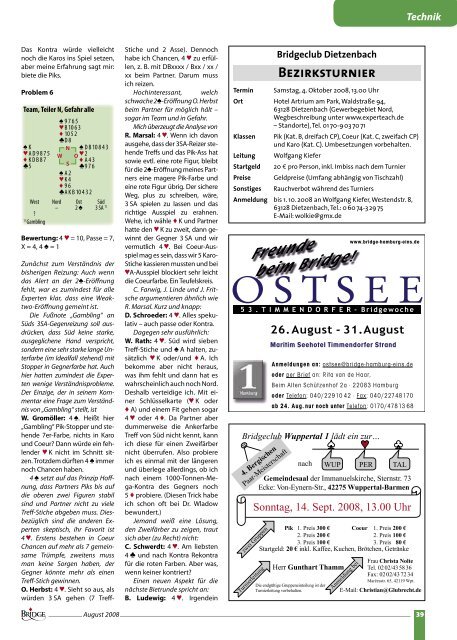 August 2008 - Deutscher Bridge-Verband e.V.