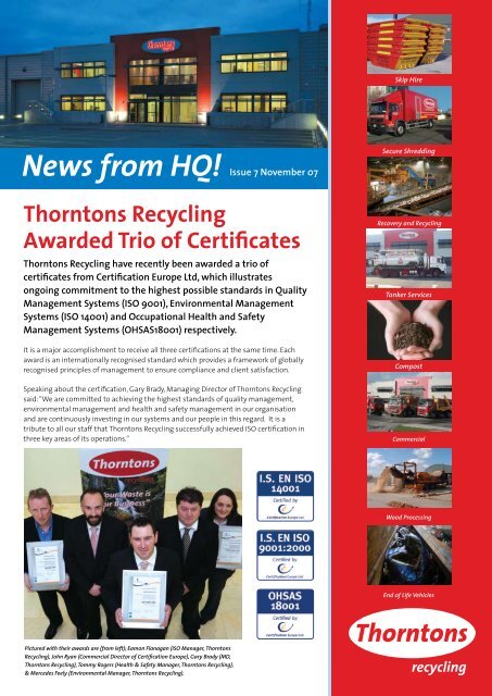 News from HQ! - Thorntons Recycling