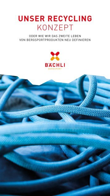 Recycling Booklet Bächli Bergsport