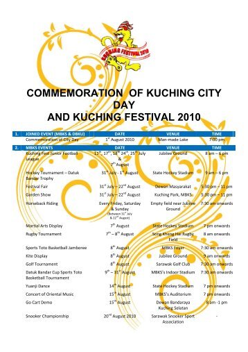commemoration of kuching city day and kuching festival 2010