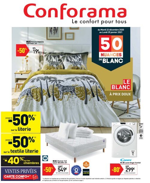 Taie d'oreiller 65x65 cm percale pur coton plumes - Conforama