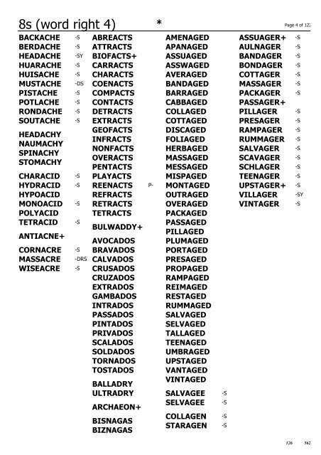 8s from stuff plus 4 - Irish Scrabble