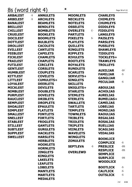 8s from stuff plus 4 - Irish Scrabble