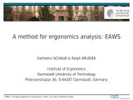 A method for ergonomics analysis: EAWS - Ergonomia - Corep