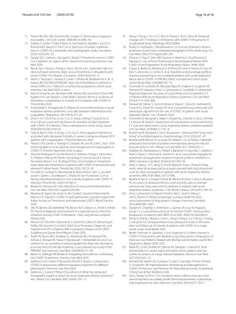 Hussein A et al. Crit Care 2020 Multi‑organ point‑of‑care ultrasound for COVID‑19 (PoCUS4COVID): international expert consensus