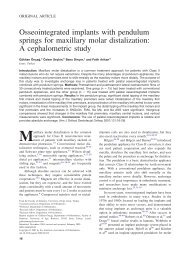 Osseointegrated implants with pendulum springs for maxillary molar ...