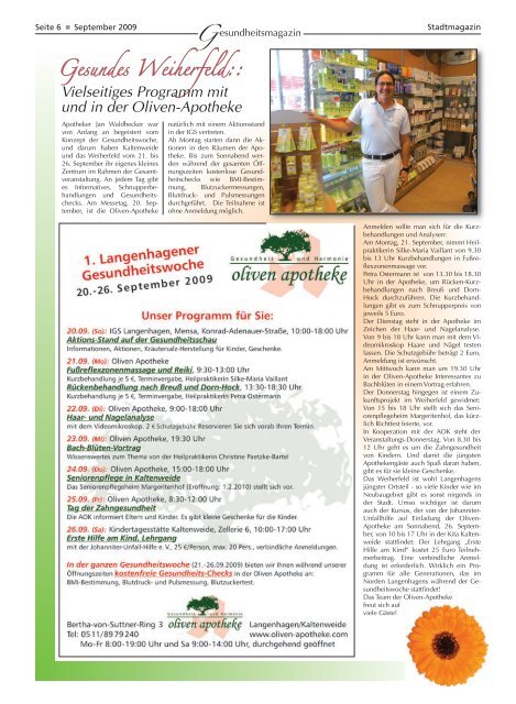 G - Stadtmagazin Langenhagen