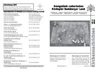 Kirchennachrichten - Kirchspiel Radeberger Land