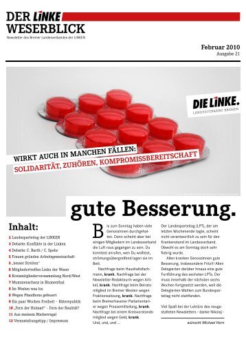 gute Besserung. - DIE LINKE in Bremen