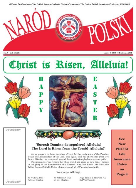 April 6, 2009 - Polish Roman Catholic Union of America