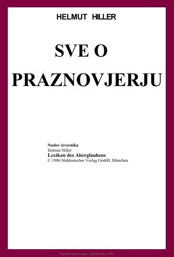 Helmut Hiller - Sve o praznovjerju