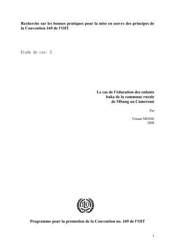 5. Les bonnes pratiques promouvant l'éducation appropriée des PIT ...