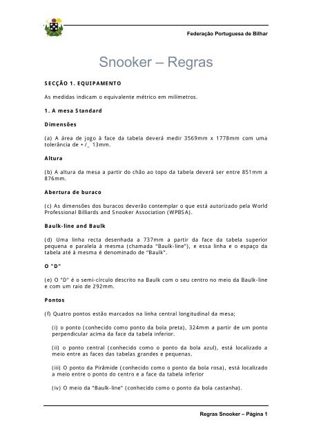 Regras Do Gamezer, PDF, Snooker