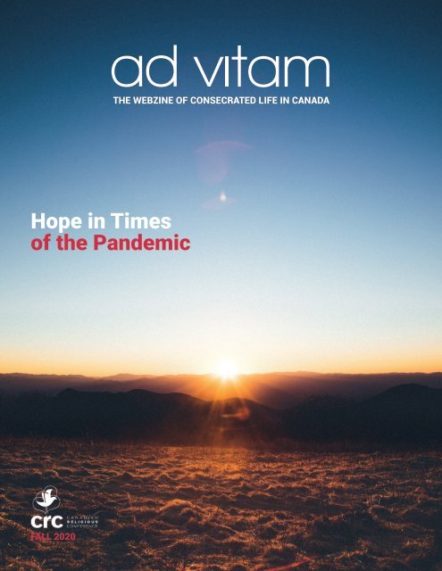 ad vitam - Fall 2020: “Hope in Times of the Pandemic”