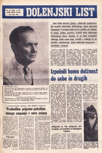 23. maj 1963 (št. 686) - Dolenjski list