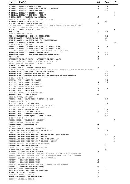 Split Radikal 1977 Records
