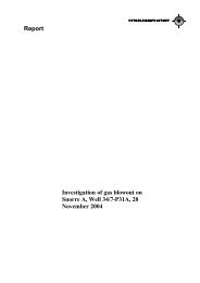 Report Investigation of gas blowout on Snorre A - Well Integrity ...