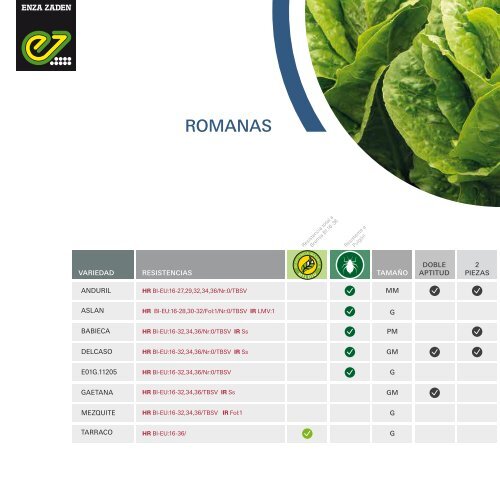 Folleto Romanas 2020 Enza Zaden