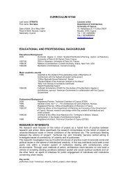 CURRICULUM VITAE EDUCATIONAL AND PROFESSIONAL ...