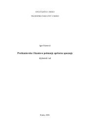 Pretkantovsko i Kantovo poimanje apriorne spoznaje