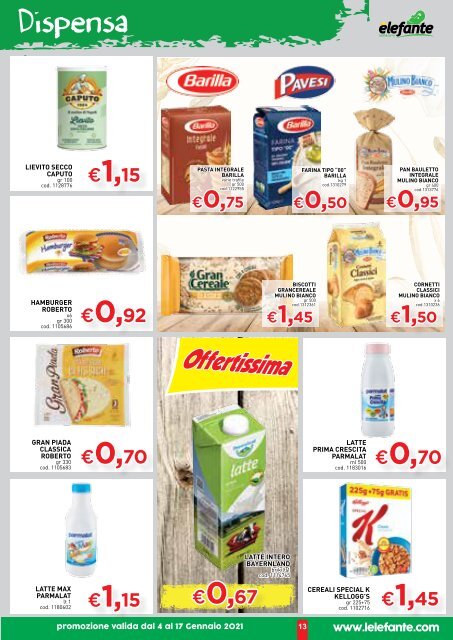 Volantino Elefante Cash&Carry dal 4 al 17 Gennaio 2021