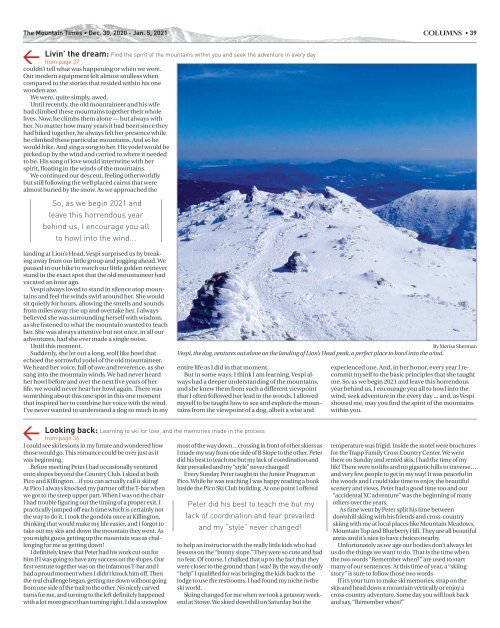 Mountain Times - Vol. 49, No. 53 - Dec. 30, 2020 - Jan 2, 2021