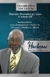 Leland Hamilton Memorial Program