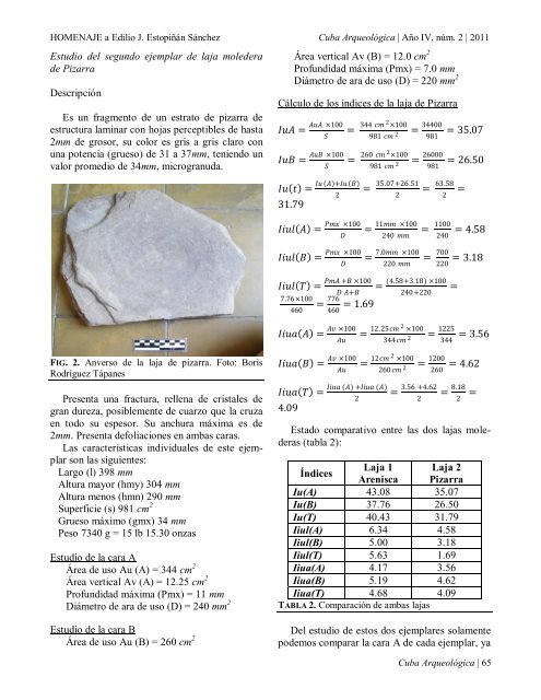 Cuba Arqueologica: Revista Digital de Arqueologia de Cuba y el Caribe, Año IV, Num. 2