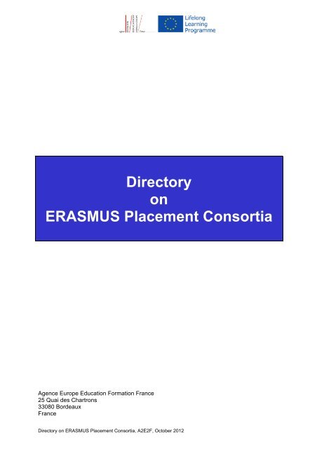 Directory on ERASMUS Placement Consortia - We Mean Business ...