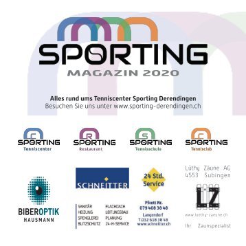 Magazin Tenniscenter Sporting Derendingen