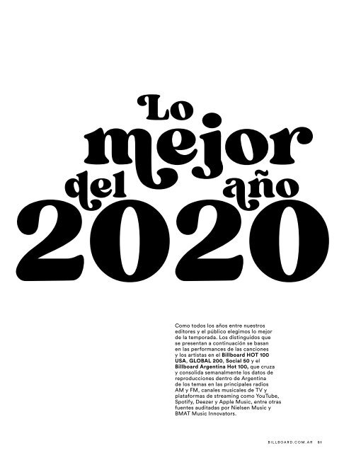 Billboard AR N°89 Diciembre 2020