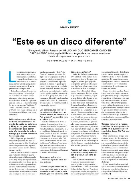 Billboard AR N°89 Diciembre 2020