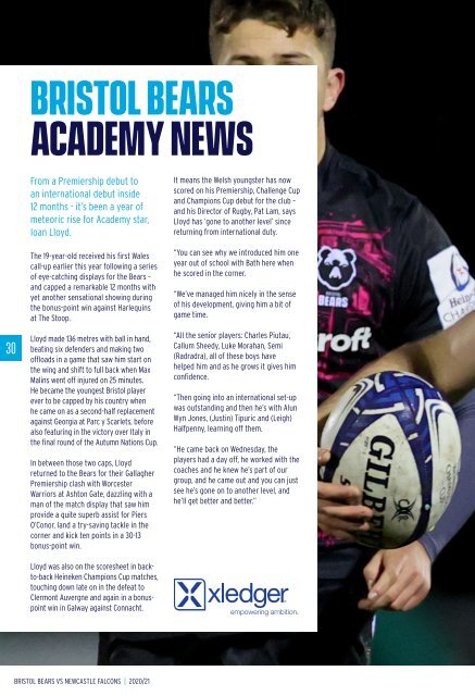 Matchday programme: Bristol Bears vs Newcastle Falcons