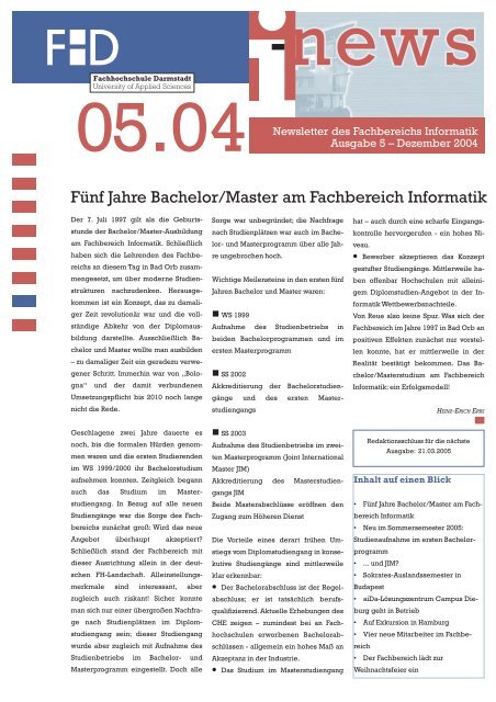 Fachbereich Informatik lädt zur Weihnachtsfeier! - Hochschule ...