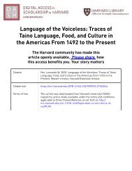 Language of the Voiceless: Traces of Taino Language, Food, and Culture in the Americas From 1492 to the Present