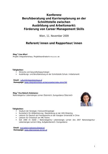 Förderung von Career Management Skills