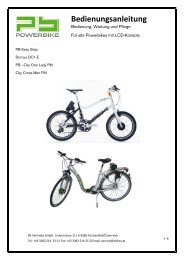 Bedienungsanleitung - Elektro Fahrrad