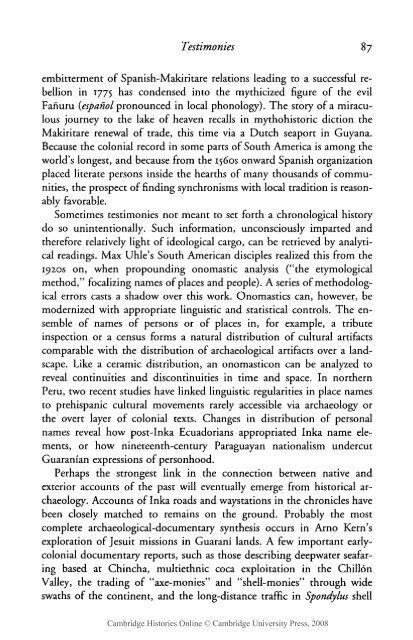 The Cambridge History of the Native Peoples of the Americas Volume I, II, and III