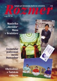 míľniky dvoch tisícročí - ROZMER | časopis pre kresťanskú ...